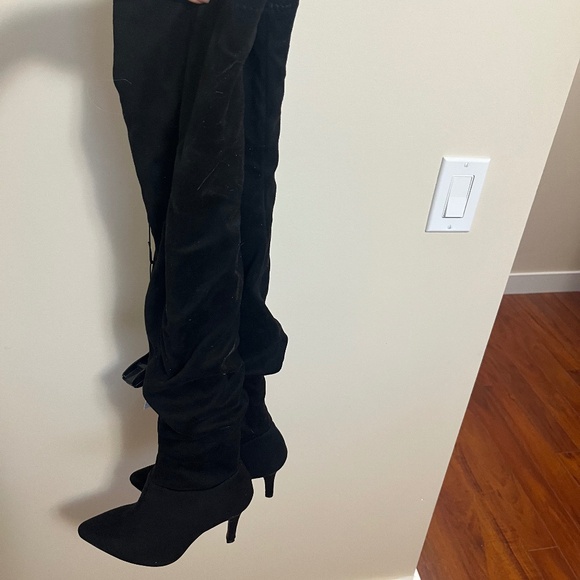 Thigh High Suede Boots - Picture 2 of 4